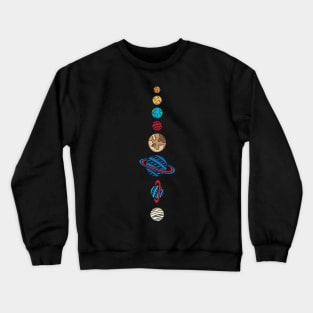 Our Solar System Black Space Funny Planets For Space Geeks Crewneck Sweatshirt